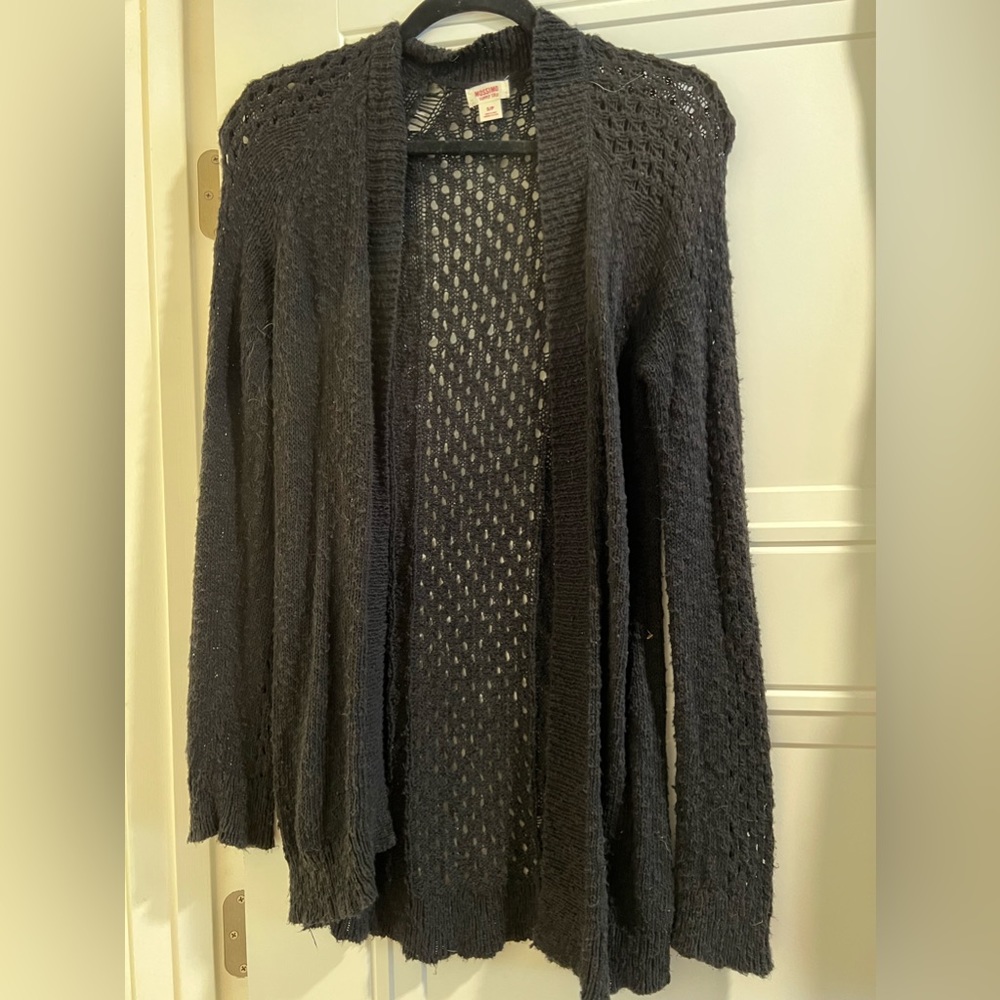 Black knit cardigan